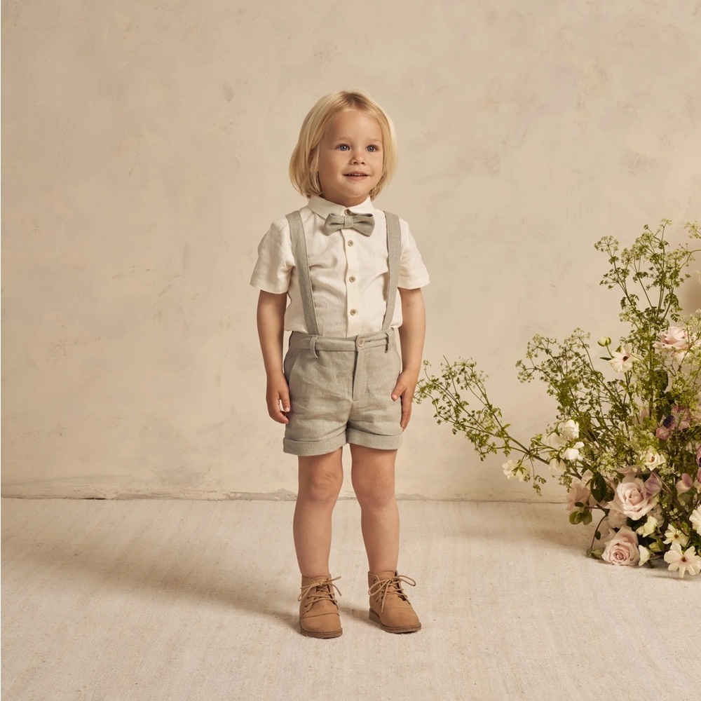 Noralee Suspender Shorts Linen Sage